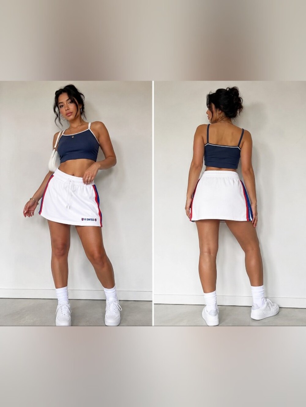 retro tennis mini skirt k-swiss fleece lined forever 21 plus 30 waist